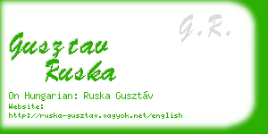 gusztav ruska business card